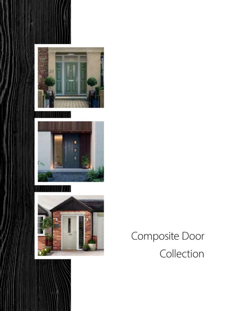 GRP composite front door collection brochure cover — Northumbrian Windows, Hexham